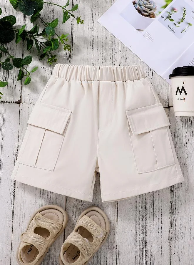 Take Two Kids Beige Cargo Shorts