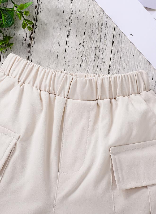 Take Two Kids Beige Cargo Shorts - Image 3