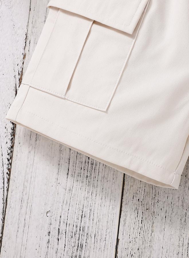 Take Two Kids Beige Cargo Shorts - Image 4