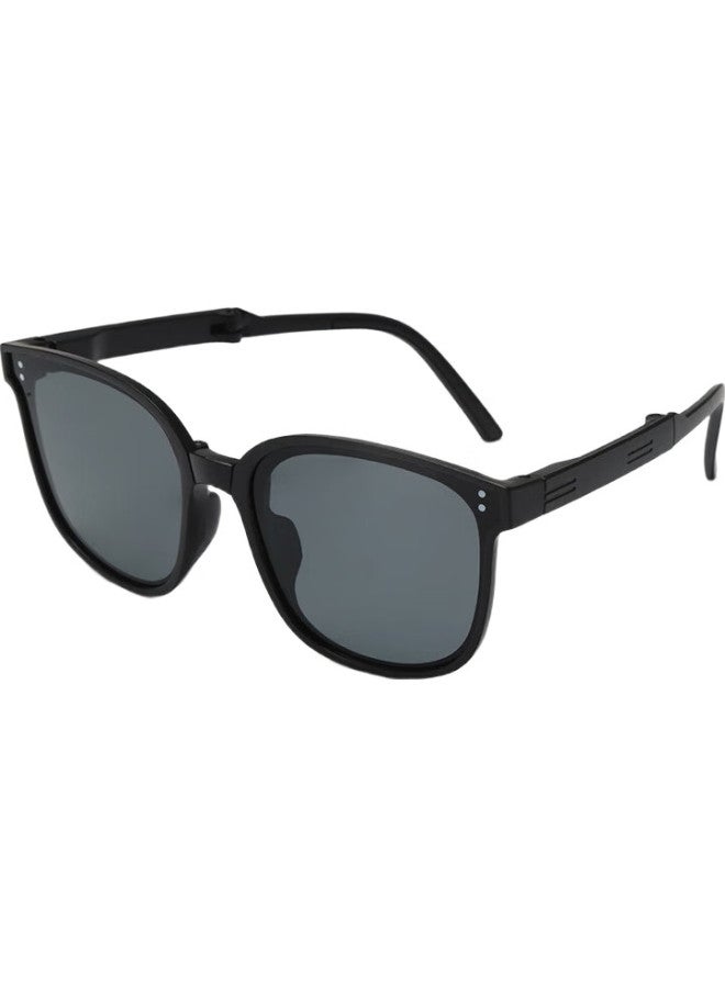 Bai Xiaoshe Folding Sunglasses For Children [Black And Gray Lenses] 3006, Boys And Girls Baby Uv Protection Sunglasses Glasses - Image 2