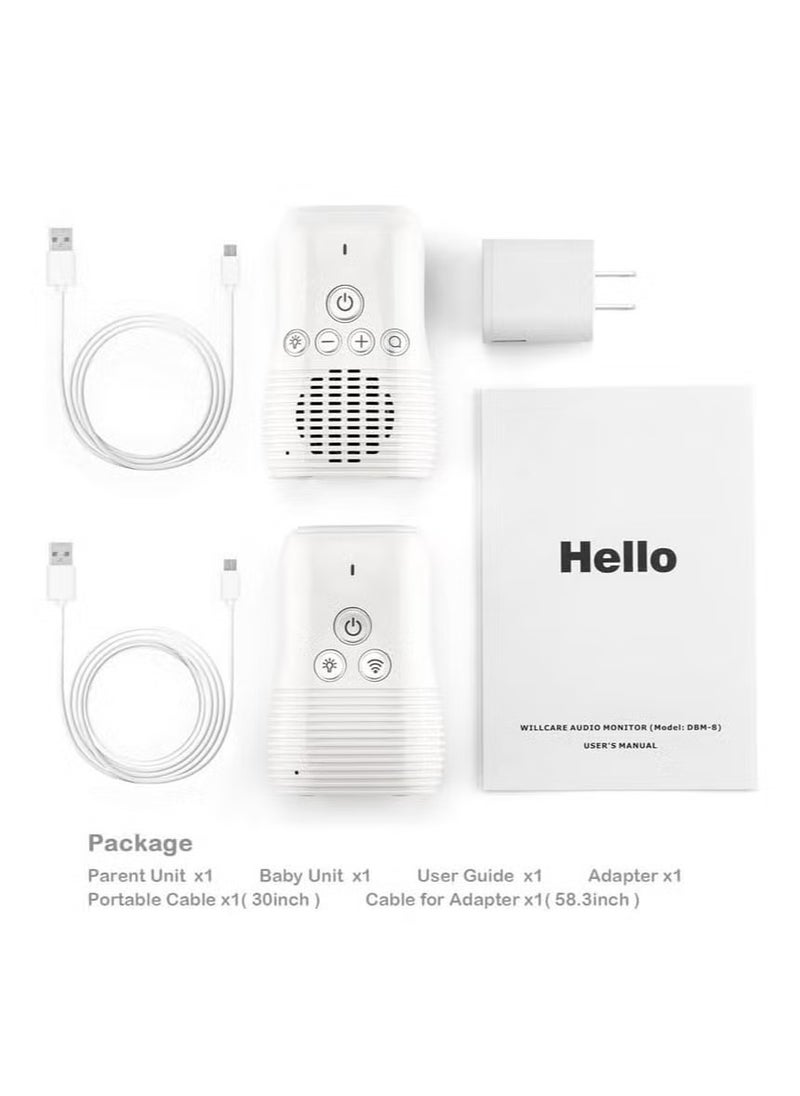 spa luxetique - Audio Baby Monitor with Two-Way Intercom, Noise Detection, Night Light & Long Battery Life - Image 1