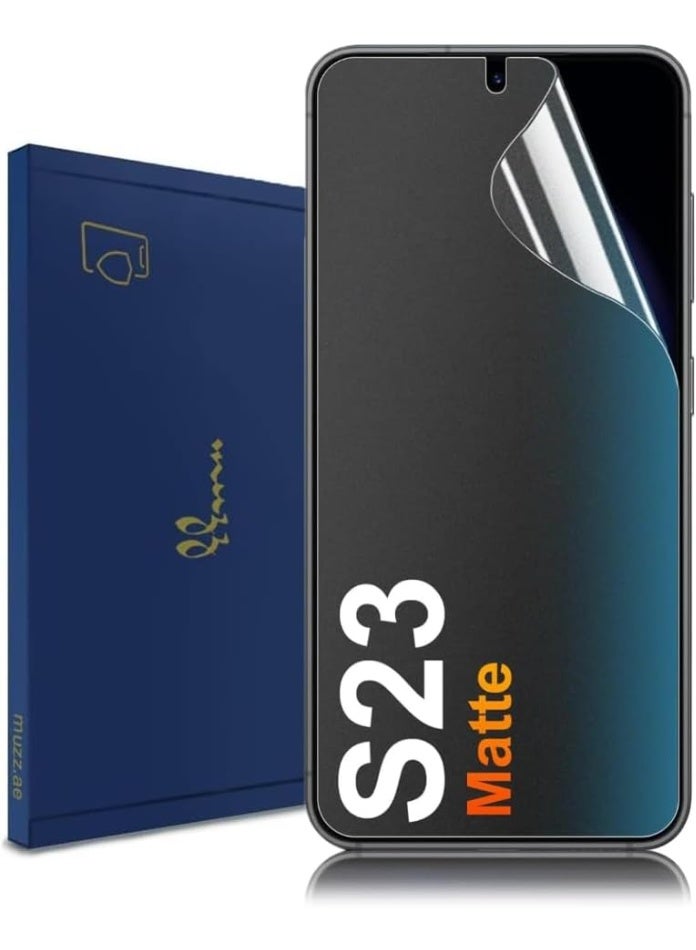 Muzz حماية شاشة غير لامعة لجهاز سامسونج جالاكسي S23، مضادة للتوهج، مضادة لبصمات الأصابع، فيلم سيراميكي تغطية كاملة (جالاكسي S23) - Image 1