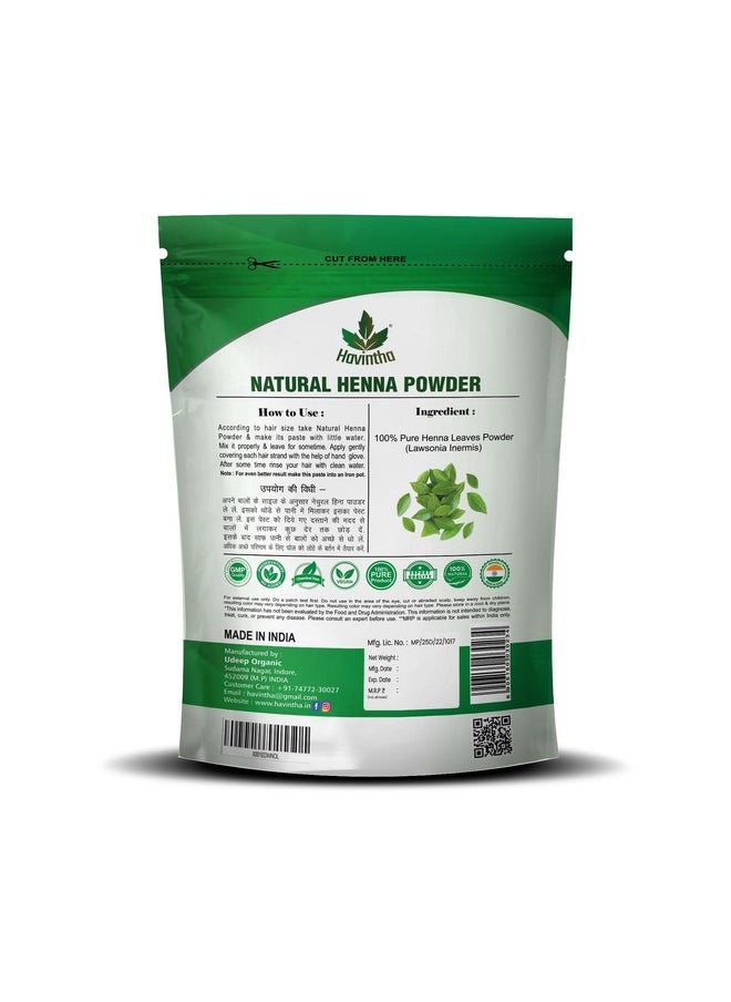 Havintha - Natural Henna Powder For Hair Color | 100% Natural Hair Dye - Lawsonia Inermis - 227Gm - Image 1