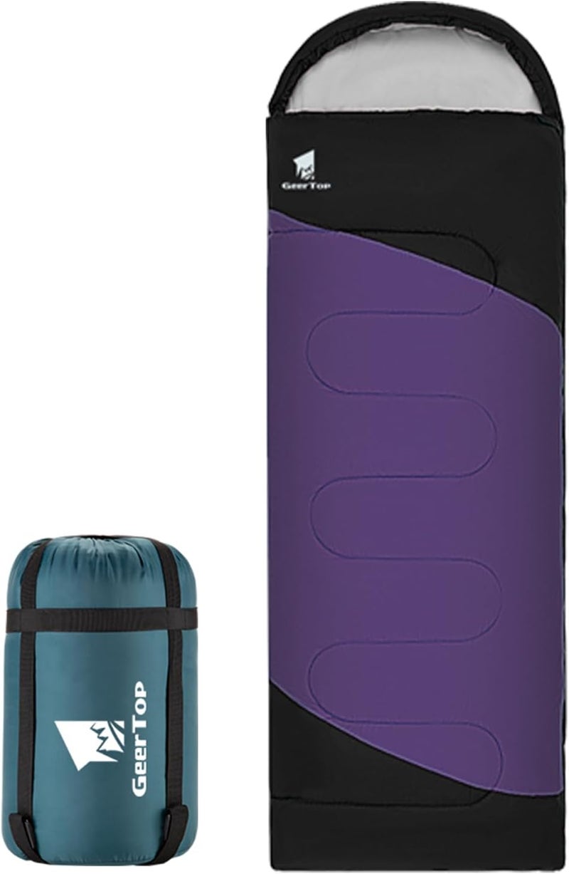 GEERTOP Backpacking Sleeping Bag for Camping, Lightweight Sleeping Bags for Adults Kids Summer Warm Cold Weather Hiking Travel - Image 1