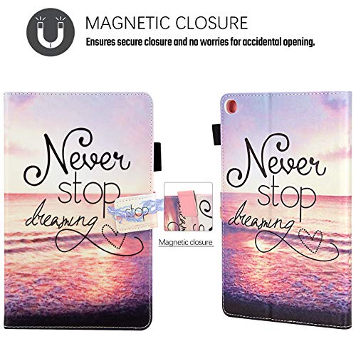 Dteck Case for Samsung Galaxy Tab A 10.1 Case 2019 Model SM-T510/SM-T515, Multi-Angle Viewing Protective PU Leather Folio Cover for Samsung Tab A 10.1 2019 Release Tablet, Never Stop - Image 3