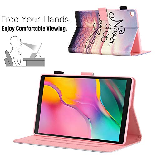 Dteck Case for Samsung Galaxy Tab A 10.1 Case 2019 Model SM-T510/SM-T515, Multi-Angle Viewing Protective PU Leather Folio Cover for Samsung Tab A 10.1 2019 Release Tablet, Never Stop - Image 5