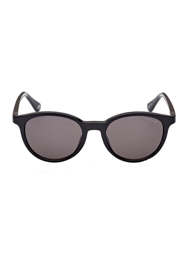 GUESS GU5216 01A Sunglasses 100% UV Protected Grey Round For Unisex - Image 1