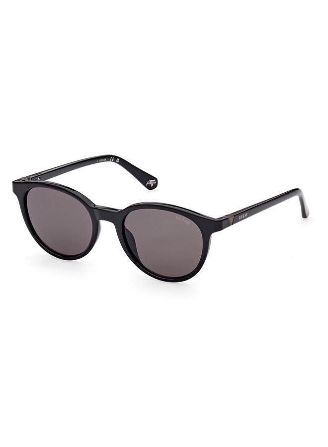 GUESS GU5216 01A Sunglasses 100% UV Protected Grey Round For Unisex - Image 2