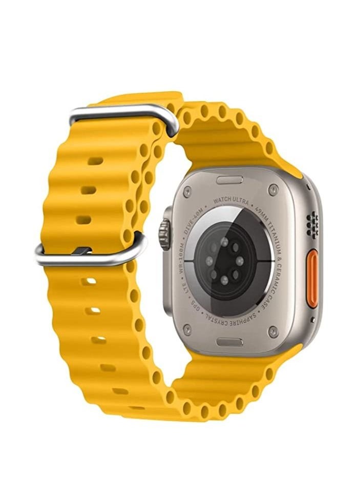 Ycysh New Silicone Compatible with Apple Watch Ultra Ocean Band 49mm 38mm 40mm 41mm 42mm 44mm 45mm,Women Men Soft Sport Strap for iwatch Series Ultra 8 7 6 5 4 3 2 1 SE
