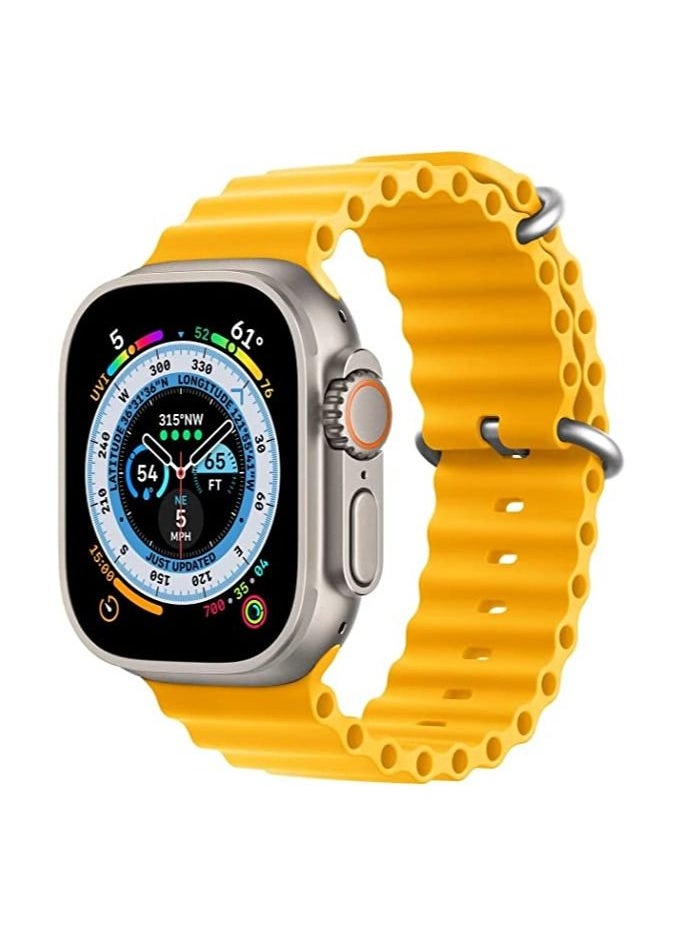 Ycysh New Silicone Compatible with Apple Watch Ultra Ocean Band 49mm 38mm 40mm 41mm 42mm 44mm 45mm,Women Men Soft Sport Strap for iwatch Series Ultra 8 7 6 5 4 3 2 1 SE