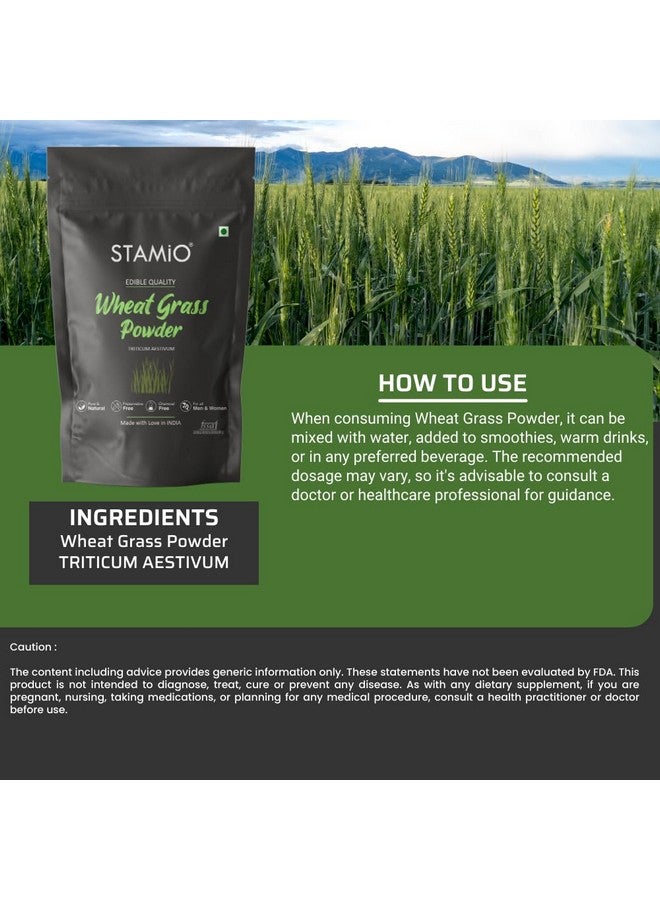 STAMIO Wheat Grass Powder 750 gm for Men & Women | Triticum aestivum | Immunity | In Pouch 26.46 oz - Image 3