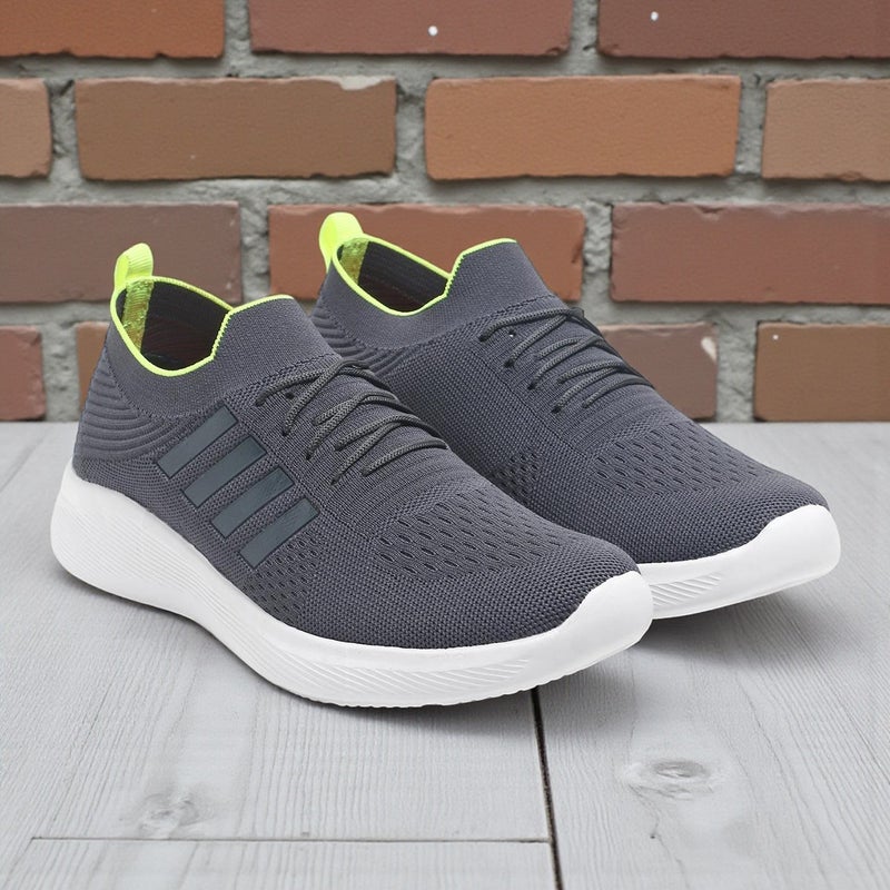 OAKMEN Grey Athletic Sneakers for Men - Image 4