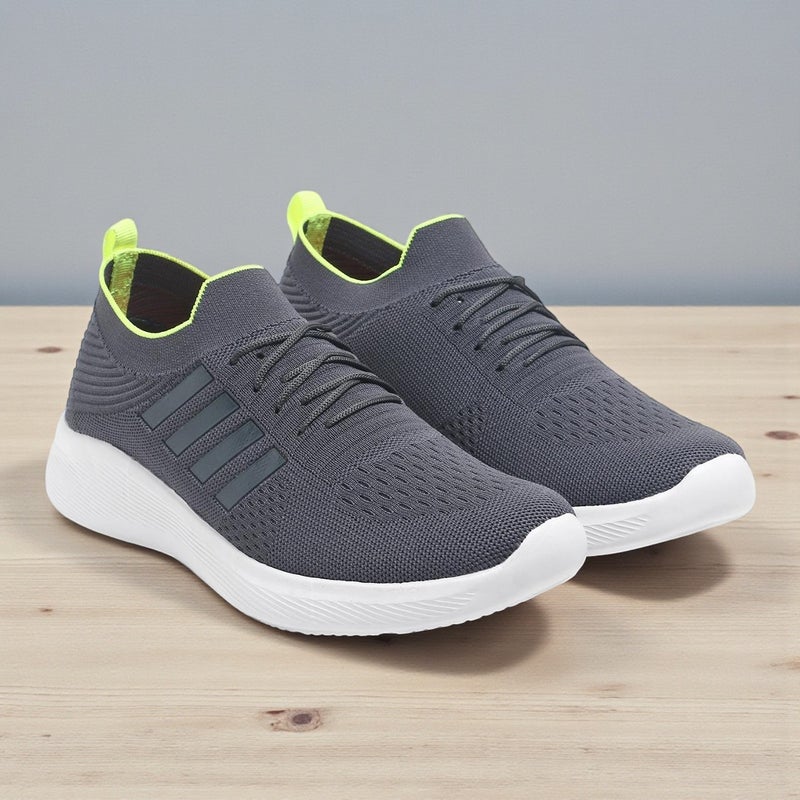 OAKMEN Grey Athletic Sneakers for Men - Image 3