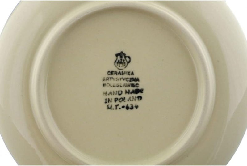 Polmedia Polish Pottery Authentic Polish Pottery Toast Plate in Princess In A Red Dress Design Handmade in Bolesawiec Poland by Ceramika Artystyczna  Certificate of Authenticity - Image 4