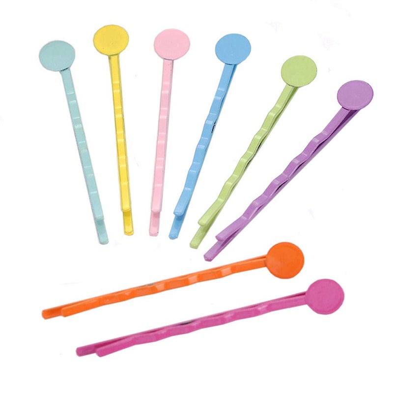 80Pcs Bright Color Bobby Pins Cute DIY Hair Bob Pins Wave Clips Decorative Hair Pin Accesories for Lady Women Girls 56MM