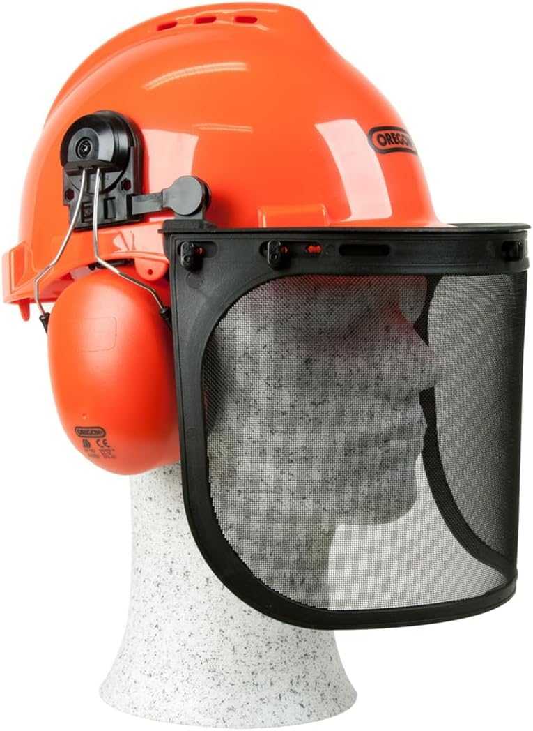 OREGON Yukon Chainsaw Safety Helmet with Protective Ear Muff and Mesh Visor (562412) - Image 1
