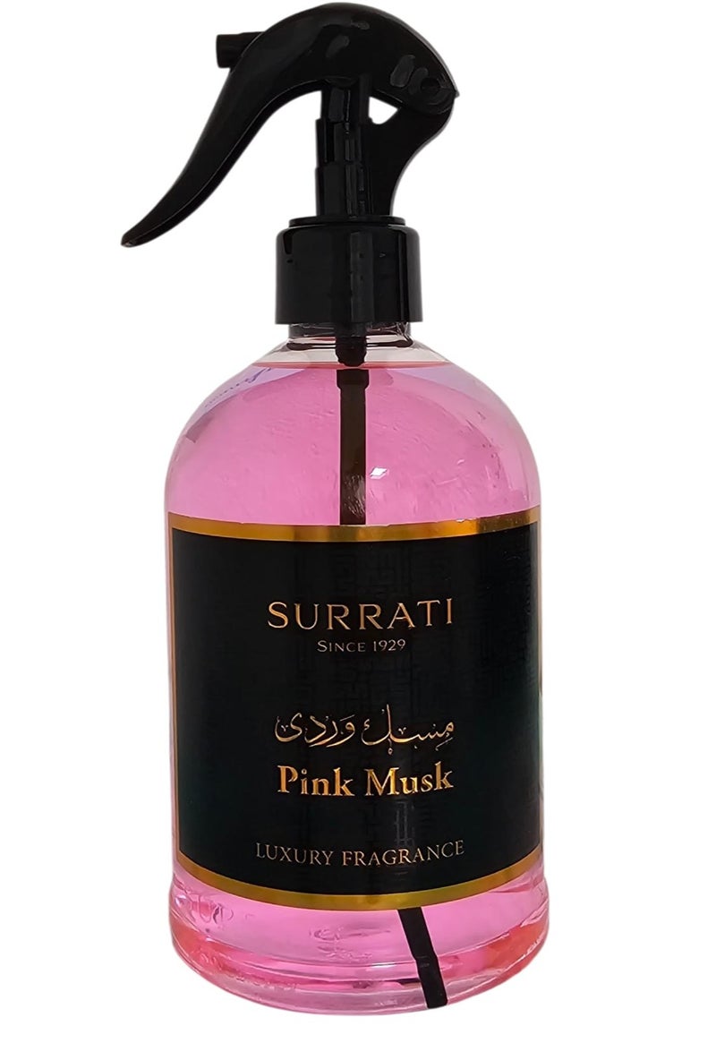 Air freshener and fabric spray with pink musk from Surati 500ml, luxury perfume