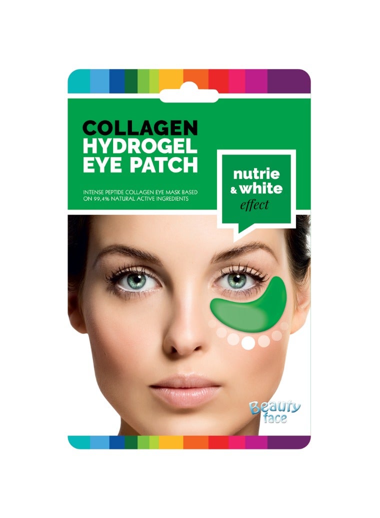 BeautyFace Cucumber and Algae Hydrating and Whitening Collagen Eye Patch - Nutrie and White Effect - 1 pair