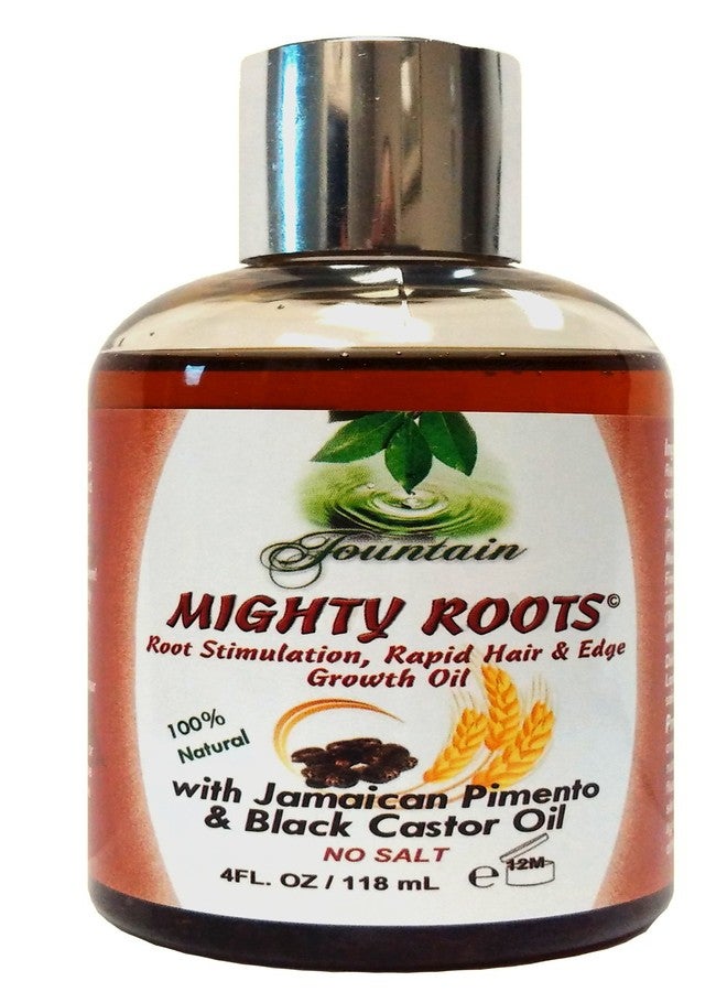Fountain Mighty Roots Organic Edge Growth Treatment with Jamaican Black Castor Pimento Oil and Satin Cap For 3 Times The Growth 4 Ounces - Image 1