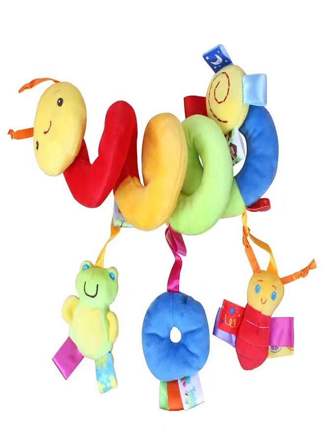 YUISI Caterpillar Crib Toys Stroller Soft Plush Toys Spiral Colorful Baby Toy for 6 to 12 Months, Can Stimulate Early Visual and Brain Development in Newborns - Image 3