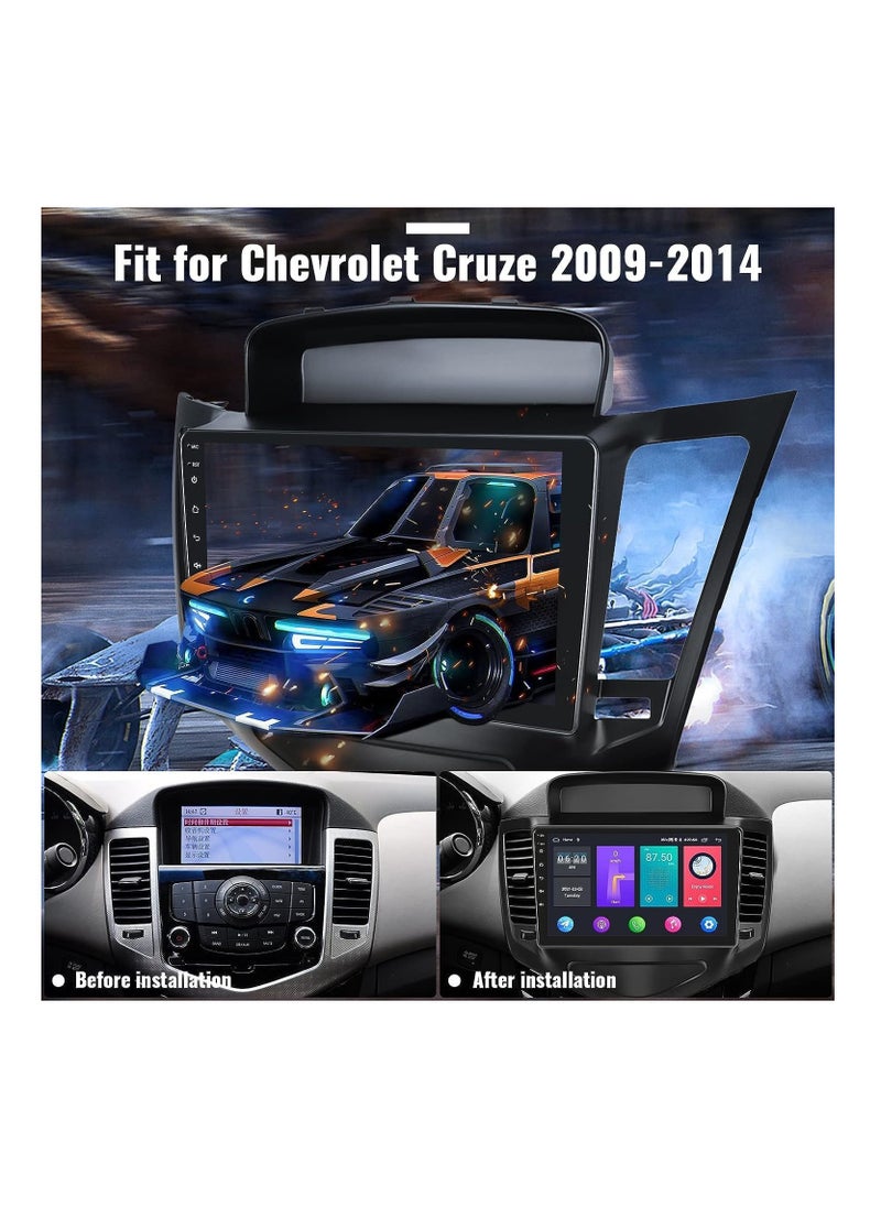 Android Screen For Chevrolet Cruze 2009 To 2015 2GB RAM 32GB Memory Support Apple Carplay Android Auto Full HD Touch Screen 9 Inch built In Bluetooth USB Radio WiFi Play Store Backup Camera included