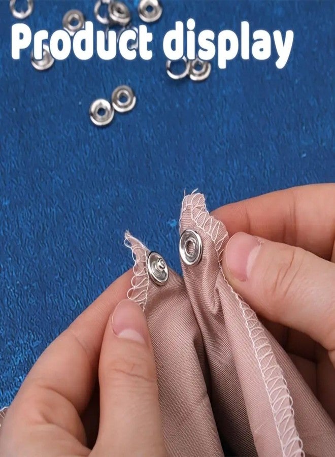 AAMATY Snap Button Fastener Kit with Pliers Tool (100 Sets) – Metal Press Stud Buttons for Clothes, Leather, Bags, DIY Craft – Stainless Steel Snap Kit with Storage Box (Silver) - Image 5