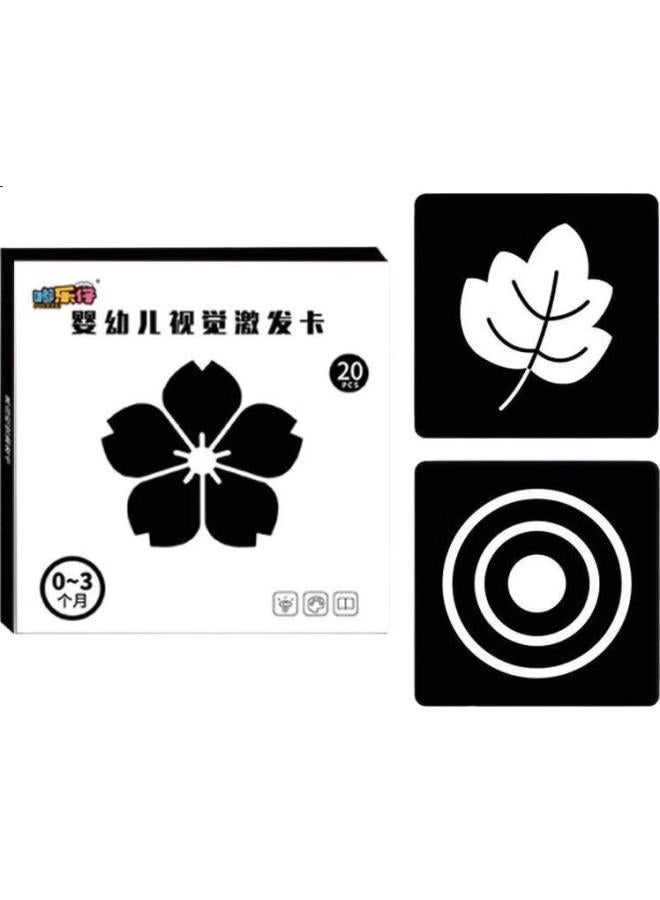 Coodora Black And White Flash Cards For Newborns 0-3 Months, 21Cm Large Cards Full Set Infant Early Education Visual Cards Color Recognition Toys Gift - Image 1