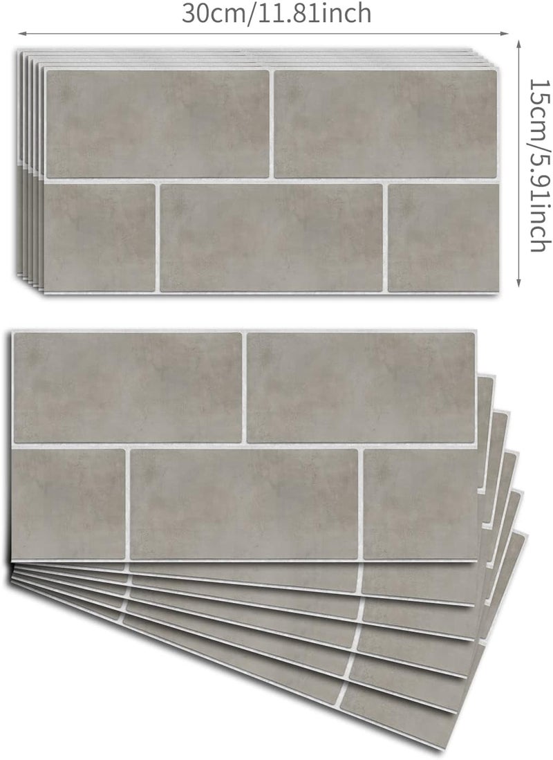Alwayspon Vinyl Floor Wall Tiles, Floor Stickers, Non-Slip Floor Tiles Stickers for Kitchen, Bathroom, Self Adhesive, Peel and Stick, PVC Floor Stickers, DIY, Taupe, 30 x 15 cm, 4 Pack - Image 5