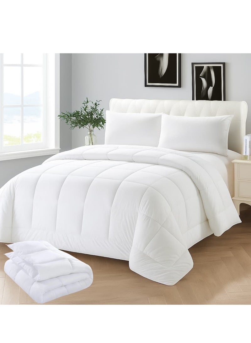 High-quality double hotel duvet filling made of microfiber. Get a peaceful night's sleep with the luxurious white duvet filling with superior softness for lasting comfort. 240*160 cm - Image 1