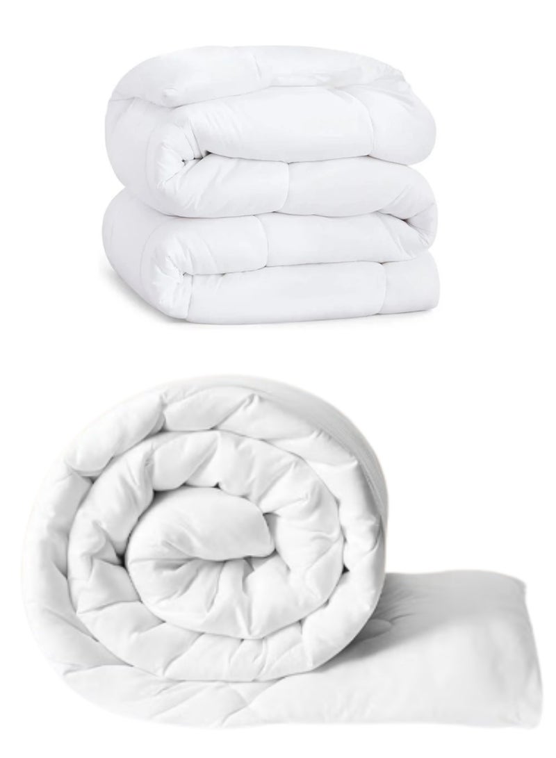 High-quality double hotel duvet filling made of microfiber. Get a peaceful night's sleep with the luxurious white duvet filling with superior softness for lasting comfort. 240*160 cm - Image 2
