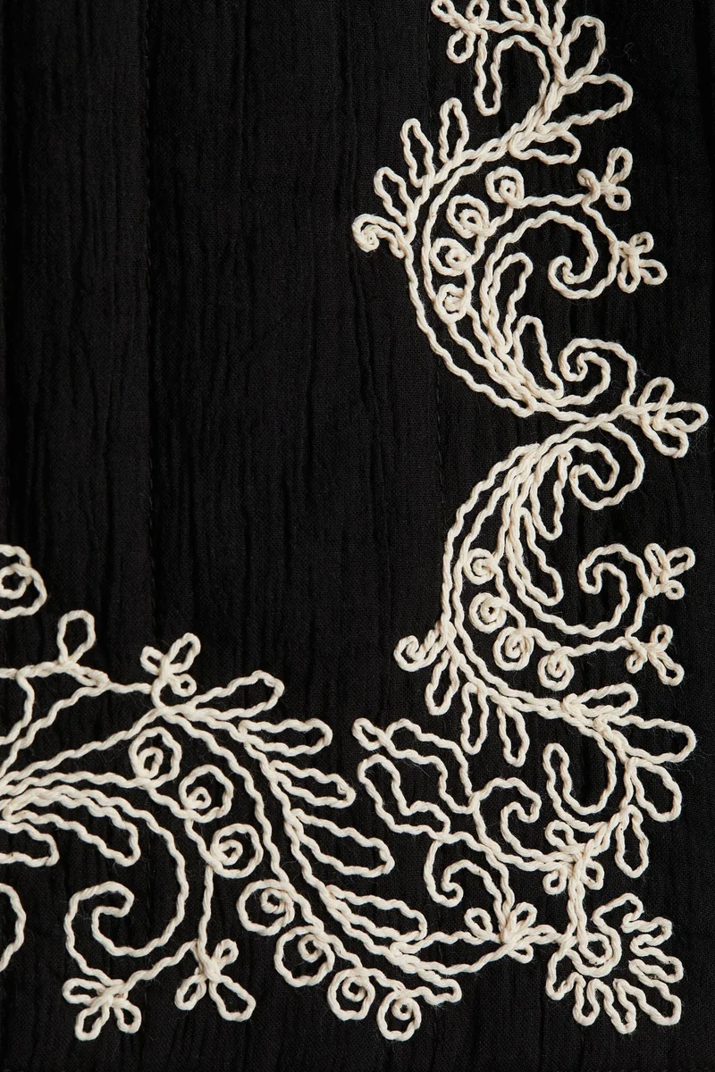 اتش اند ام جاكيت بتطريزات مع رباط من الأمام