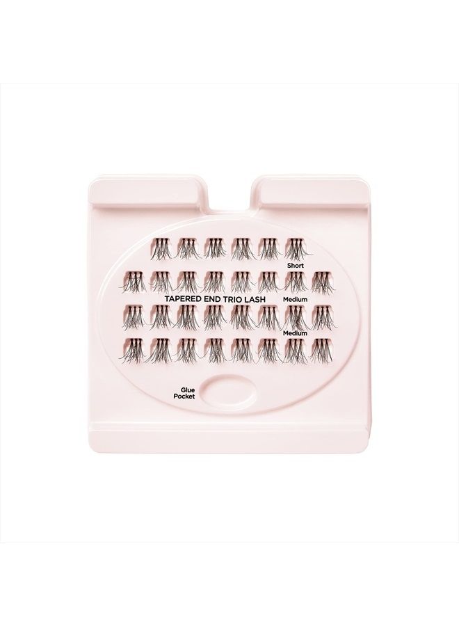 KISS Looks So Natural Trio Lash Medium Combo Pack, False Eyelashes with Tapered End Technology, 3D Lengths & Angles, Easy Grip Tray with Built-In Glue Pocket, 30 Trio Lashes in Short & Medium Lengths - Image 5