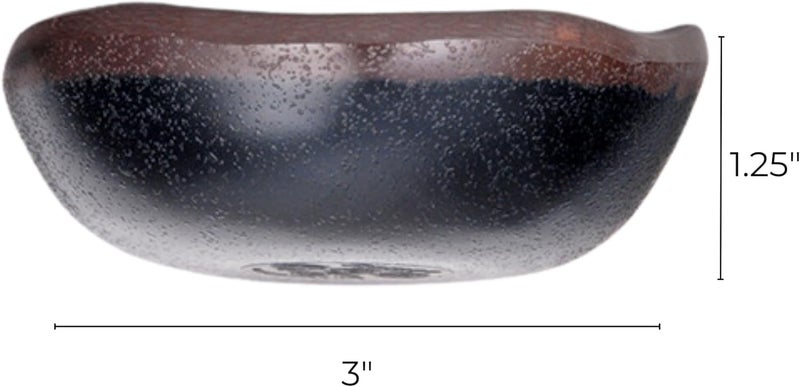 Needzo Needzo Melamine Serving Dish Black and Brown Boho Styled Bowl Kitchen Supplies 3 x 125 Inches Pack of 2  - Image 4