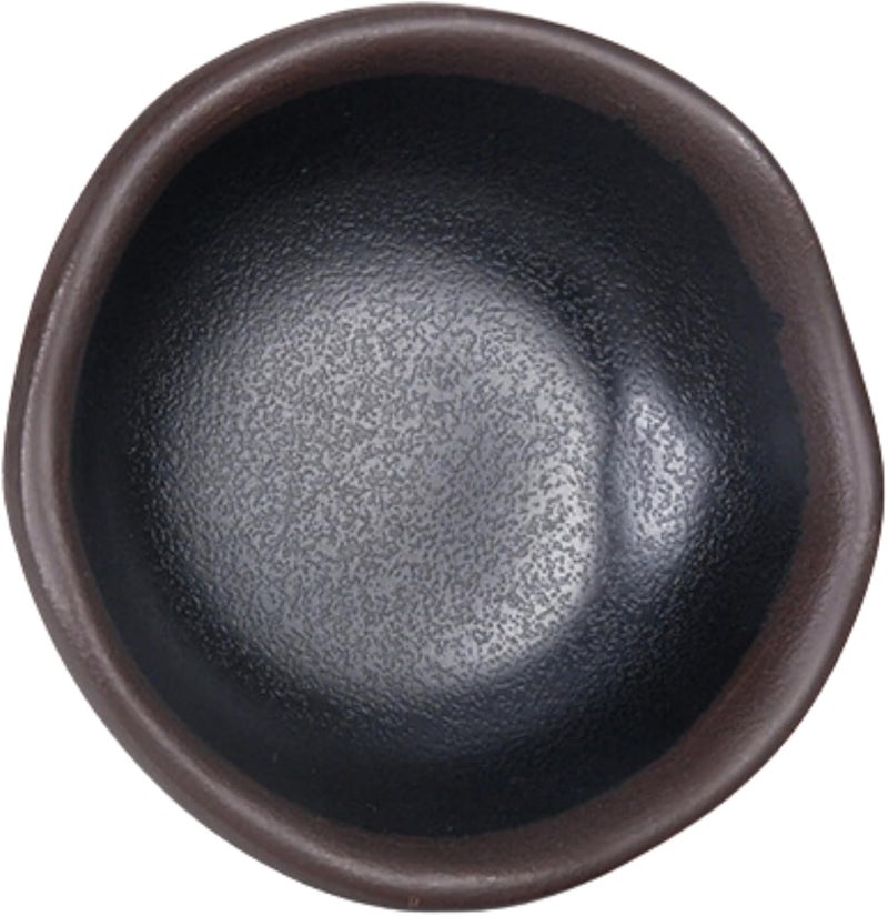 Needzo Needzo Melamine Serving Dish Black and Brown Boho Styled Bowl Kitchen Supplies 3 x 125 Inches Pack of 2  - Image 2