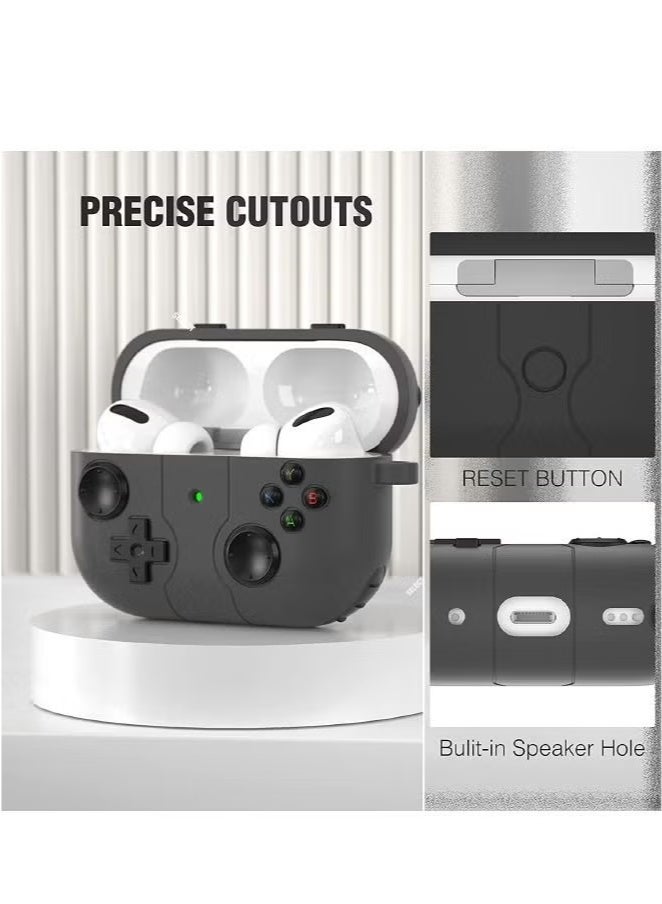 Compatible with Airpods Pro 2nd/1st Generation Case, Game Player Design, Airpods Pro 2 Case 2022 with Keychain for Men Women Soft Silicone Protective Cover Skin for Airpods Pro 2nd/1st Gen  - Image 2