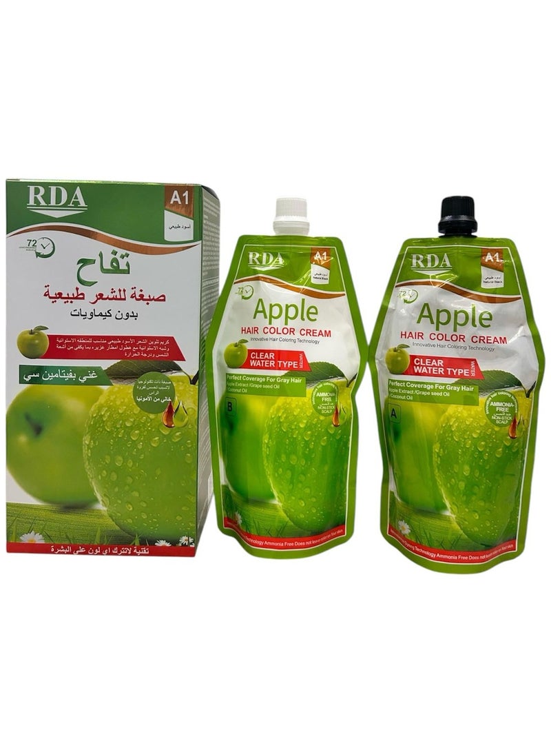 ار دي اي صبغة شعر اسود طبيعي ابل برو - خالية من المواد الكيميائية 500+ 500مل - Image 2