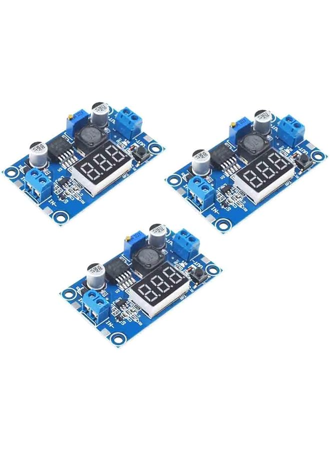 promass 3PCS LM2596 Voltage Regulator DC to DC Converter 3.2-35V to 1.25-30V Buck Converter with LED Display - Image 1