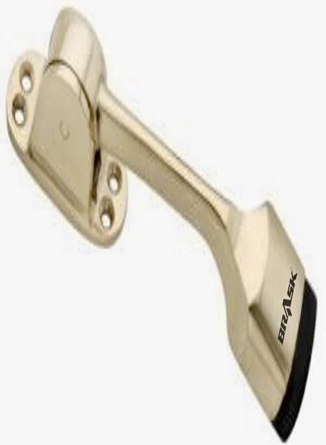 BRASK Brass Door Stopper Bullet (5 Inches | Pack of 2, Golden Satin) - Image 3
