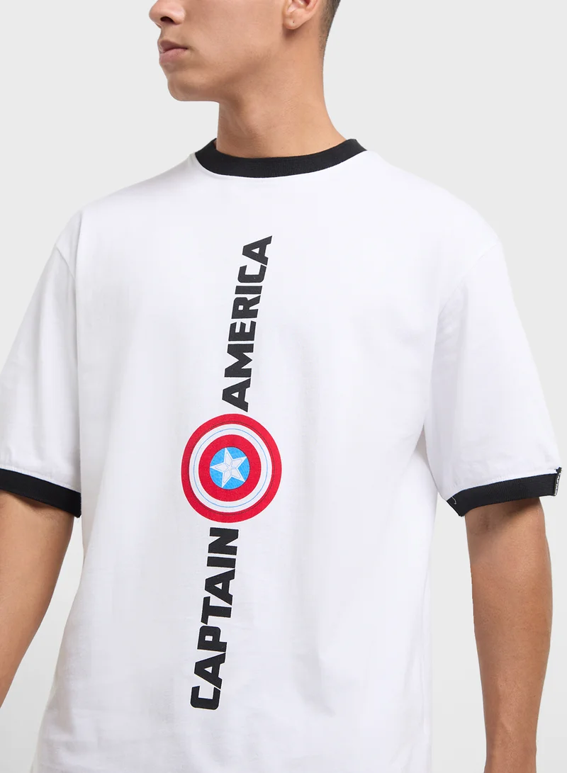 MARVEL Mens Over Size Crew Neck