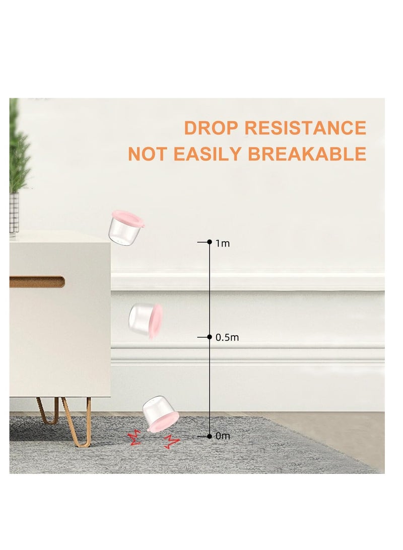 KASTWAVE Baby Food Containers, 2.6oz 75ml Set of 4 Glass Baby Food Jars, Small Food Storage Containers with Lids and Stackable Tray, BPA-Free, Leakproof & Airtight & Reusable Baby Puree Containers - Image 4