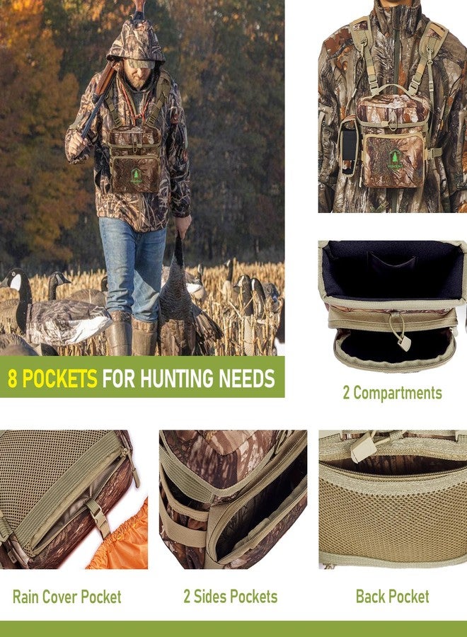 Wild Cedar Binocular Harness Chest Pack with Rangefinder Pouch, Bino Harness with Rain Cover for Bird Watching, Hunting - Image 3