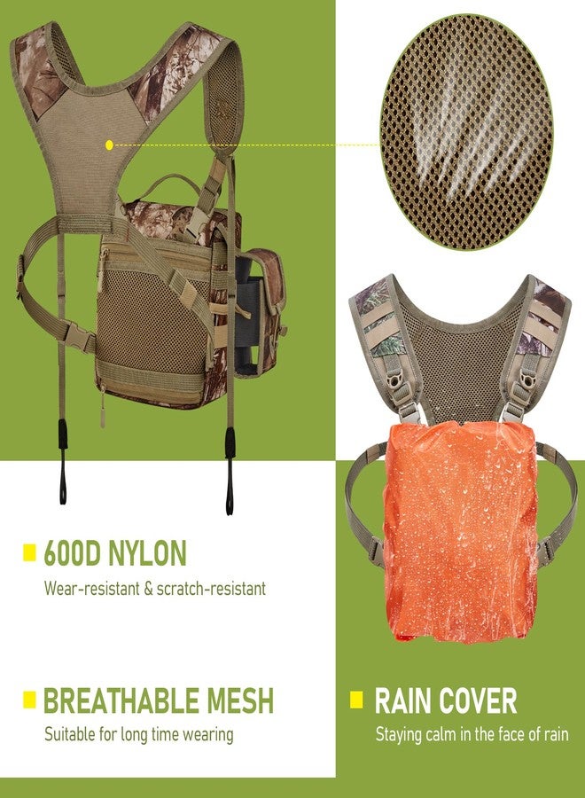 Wild Cedar Binocular Harness Chest Pack with Rangefinder Pouch, Bino Harness with Rain Cover for Bird Watching, Hunting - Image 4