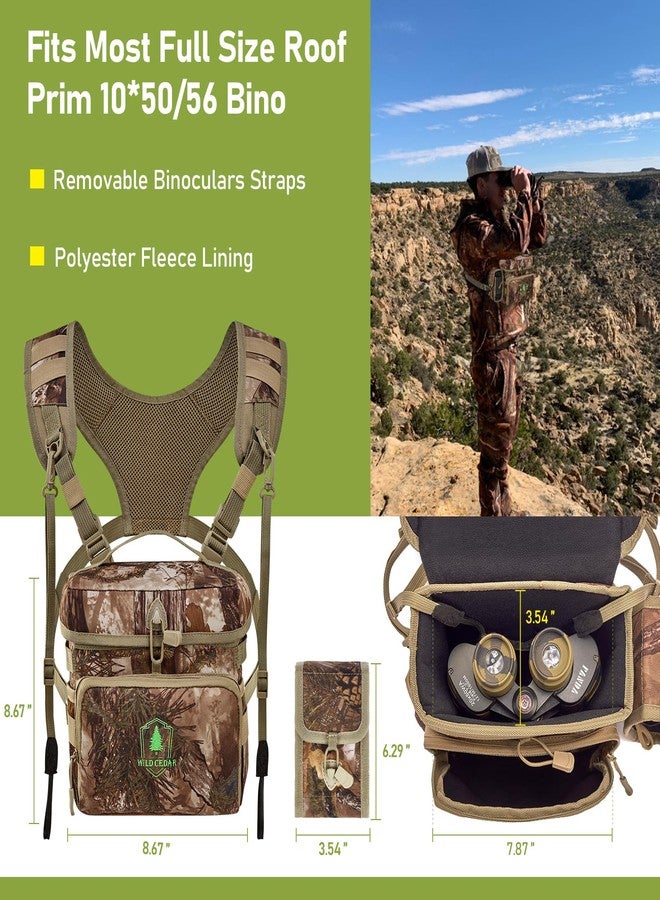 Wild Cedar Binocular Harness Chest Pack with Rangefinder Pouch, Bino Harness with Rain Cover for Bird Watching, Hunting - Image 2