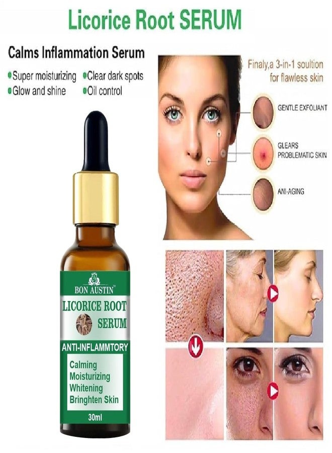 Bon Austin Licorice Root Serum | Moisturization | Anti-Aging | Even Skin Tone | lighten pigmentation | radiant skin tone | 30ml Pack of 5 - Image 3