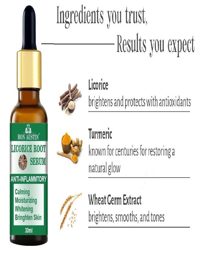 Bon Austin Licorice Root Serum | Moisturization | Anti-Aging | Even Skin Tone | lighten pigmentation | radiant skin tone | 30ml Pack of 5 - Image 5