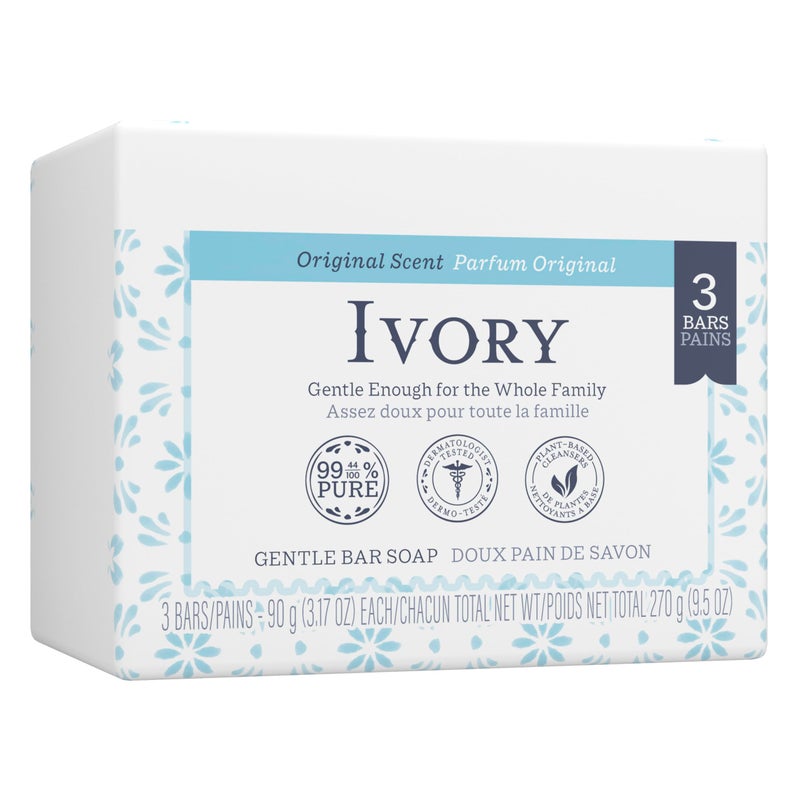 Ivory Simply Ivory Bath Bar for Unisex, 3 Count - Image 3