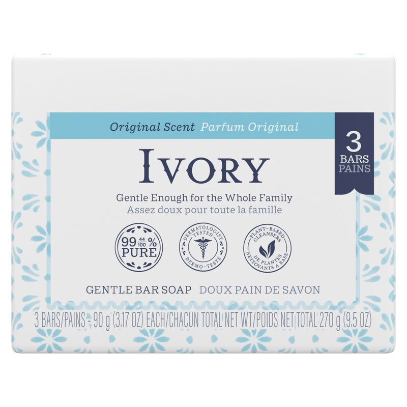 Ivory Simply Ivory Bath Bar for Unisex, 3 Count - Image 4