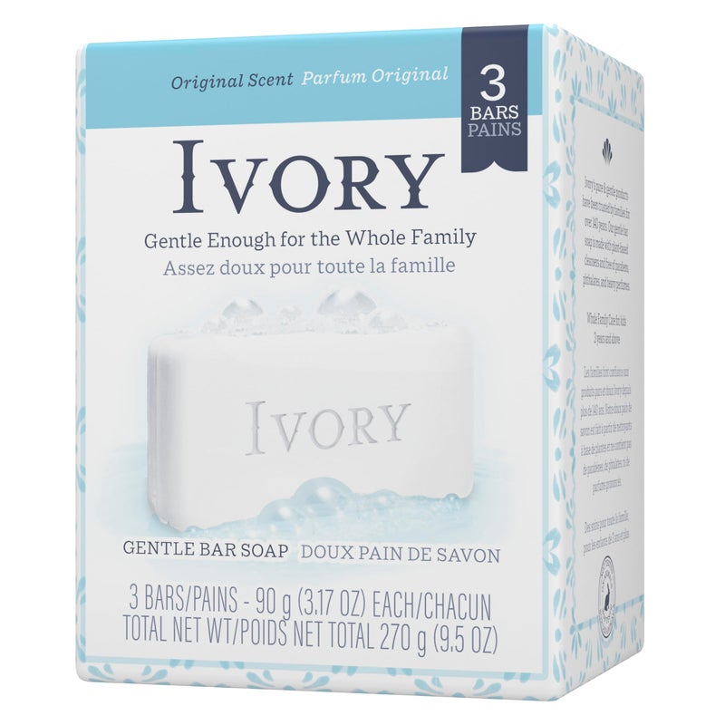 Ivory Simply Ivory Bath Bar for Unisex, 3 Count - Image 2