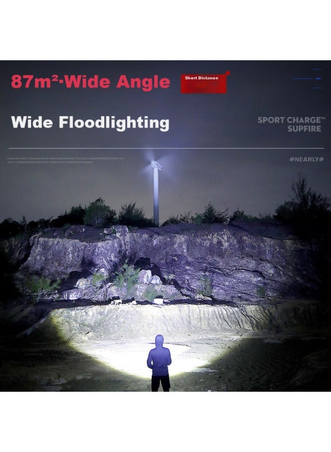 SupFire X60-T Flashlight, High-Intensity Torch, Compact Mini Zoomable, Long-Range, Ultra-Long Battery Life, Super Bright, Outdoor Cycling Light - Image 4