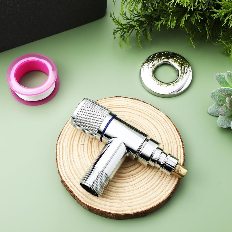 GSAINTLY Washing Machine Faucet Water Spigot with Hose Handle Washing Machine Tap Dishwasher Angle Valve Laundry TapChrome Finish - Image 2